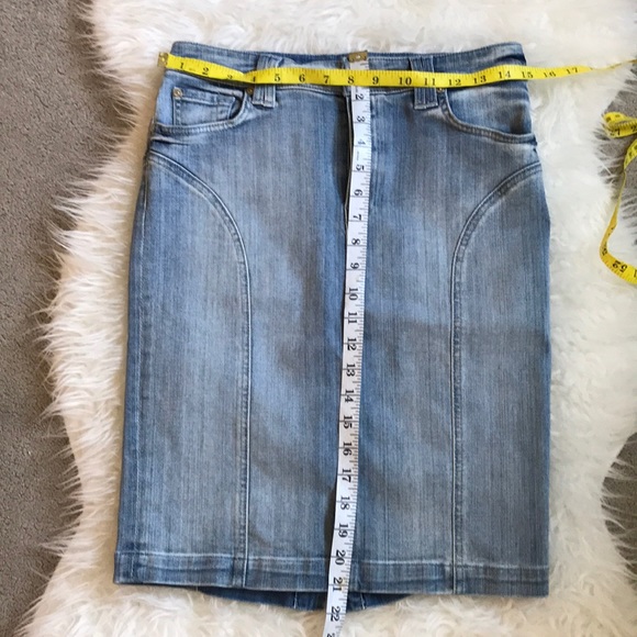 7 For all Mankind Pencil Denim Skirt 28 - Picture 7 of 8